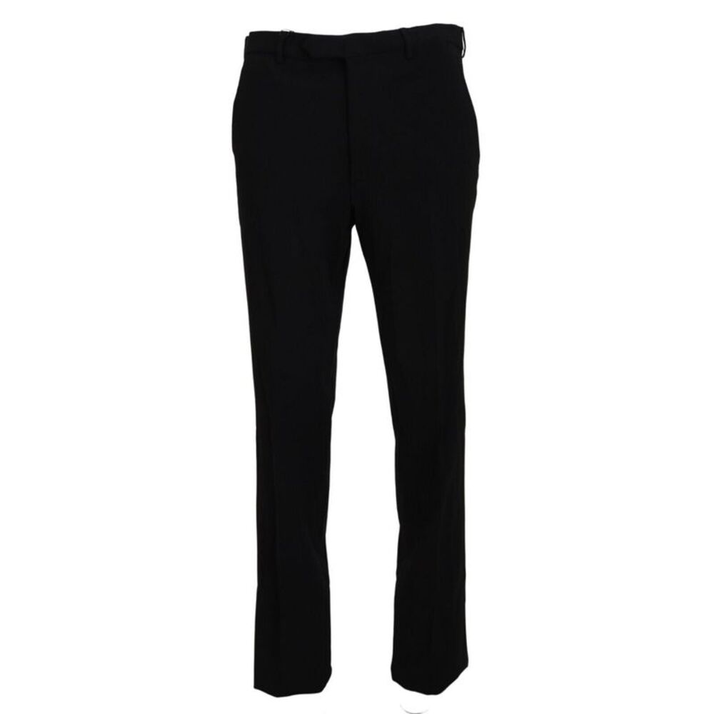 BENCIVENGA Black Straight Fit Men Formal Trousers Men's Pants